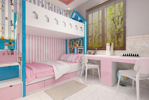 Phòng ngủ xinh tươi dành cho bé trai & bé gái